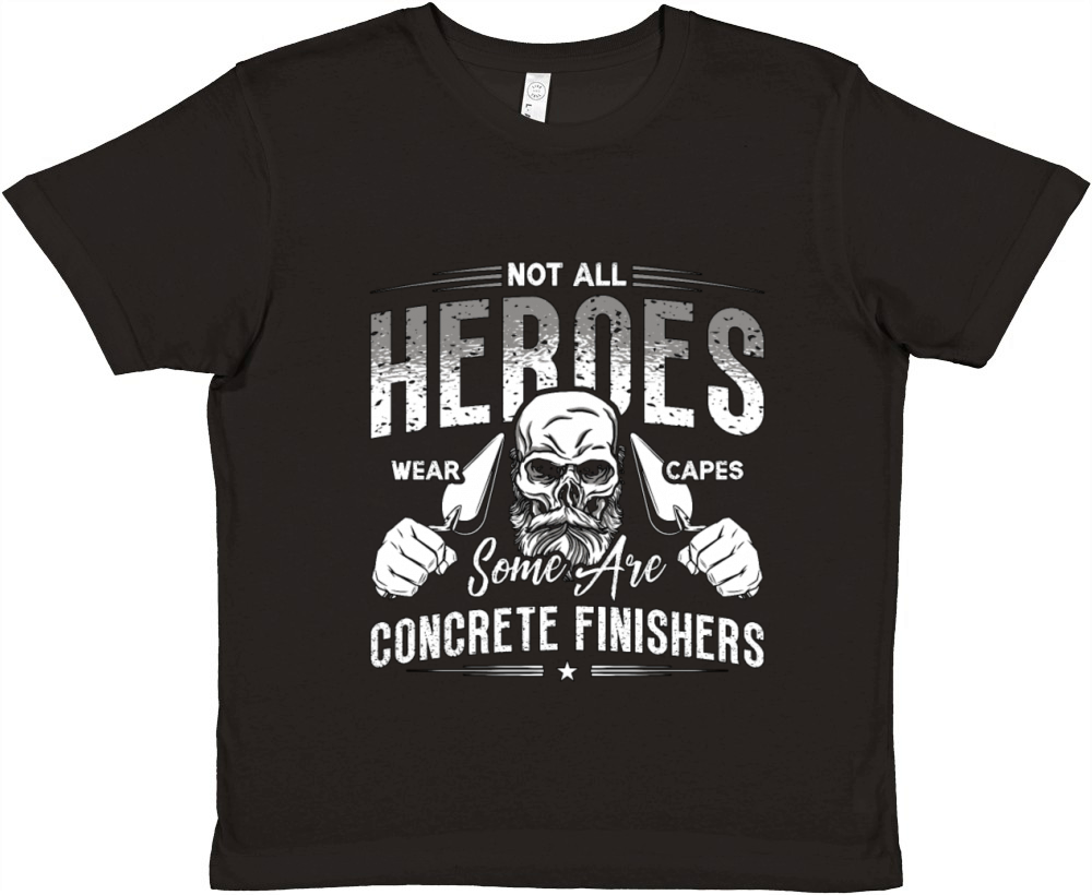 Concrete Finisher Not All Heroes Wear Construction Premium Kids Crewneck T-shirt