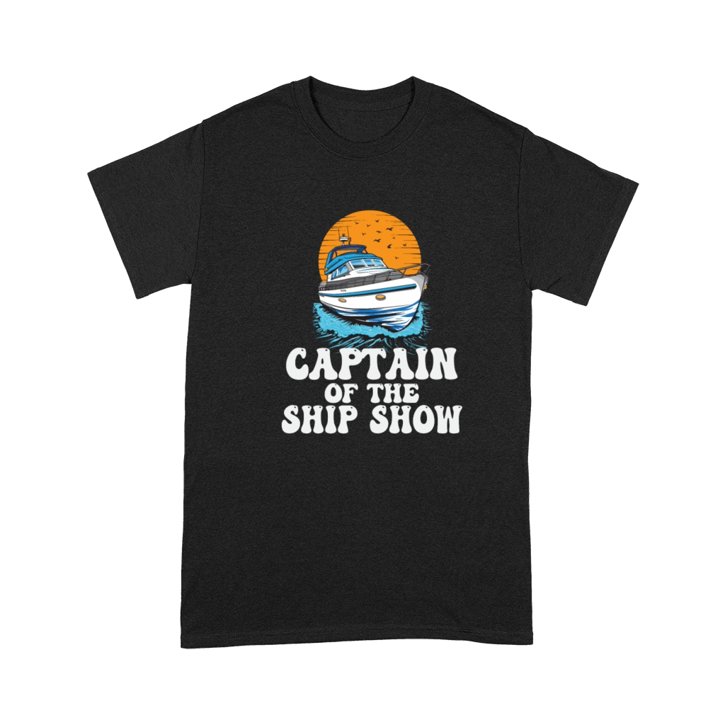 Captain Of The Ship Show Boating Pun Motorboat Premium T-shirt