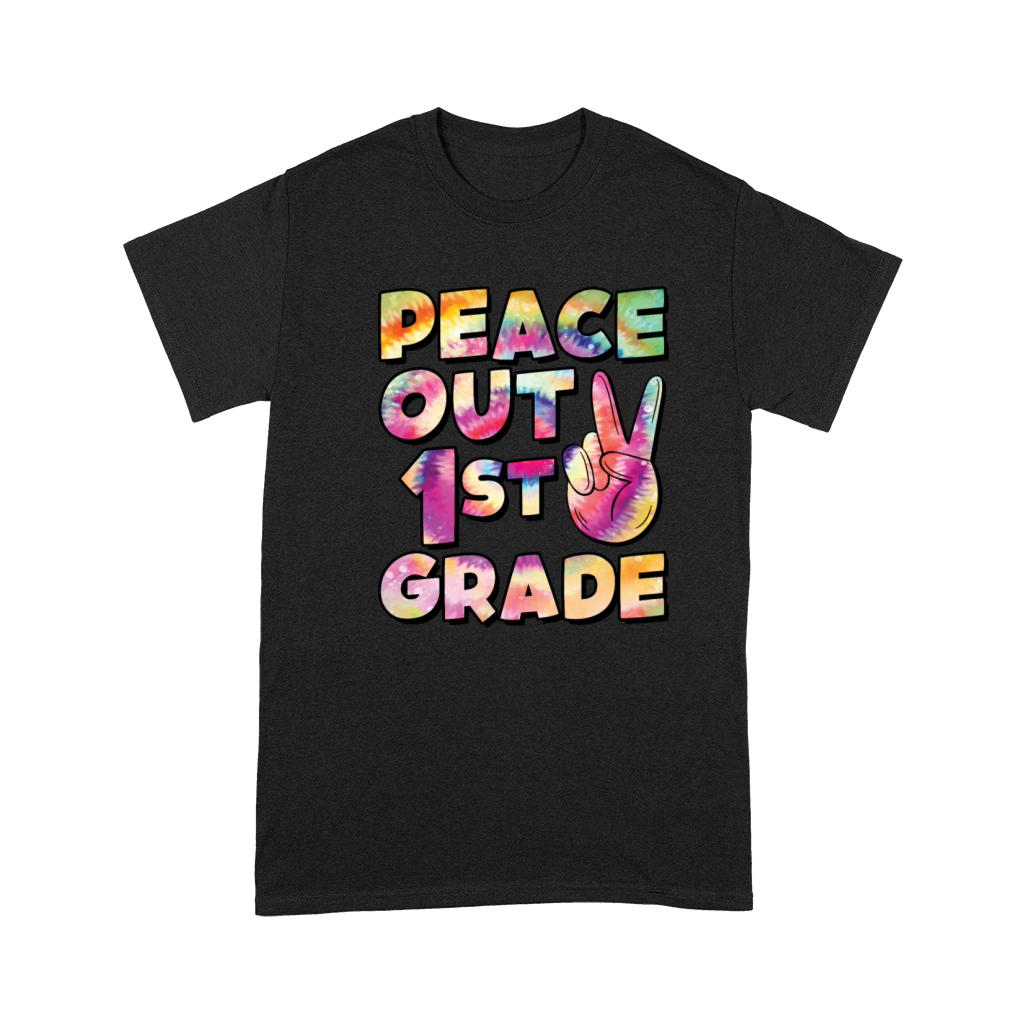 Peace Out 1st Grade TIE DYE Premium T-shirt