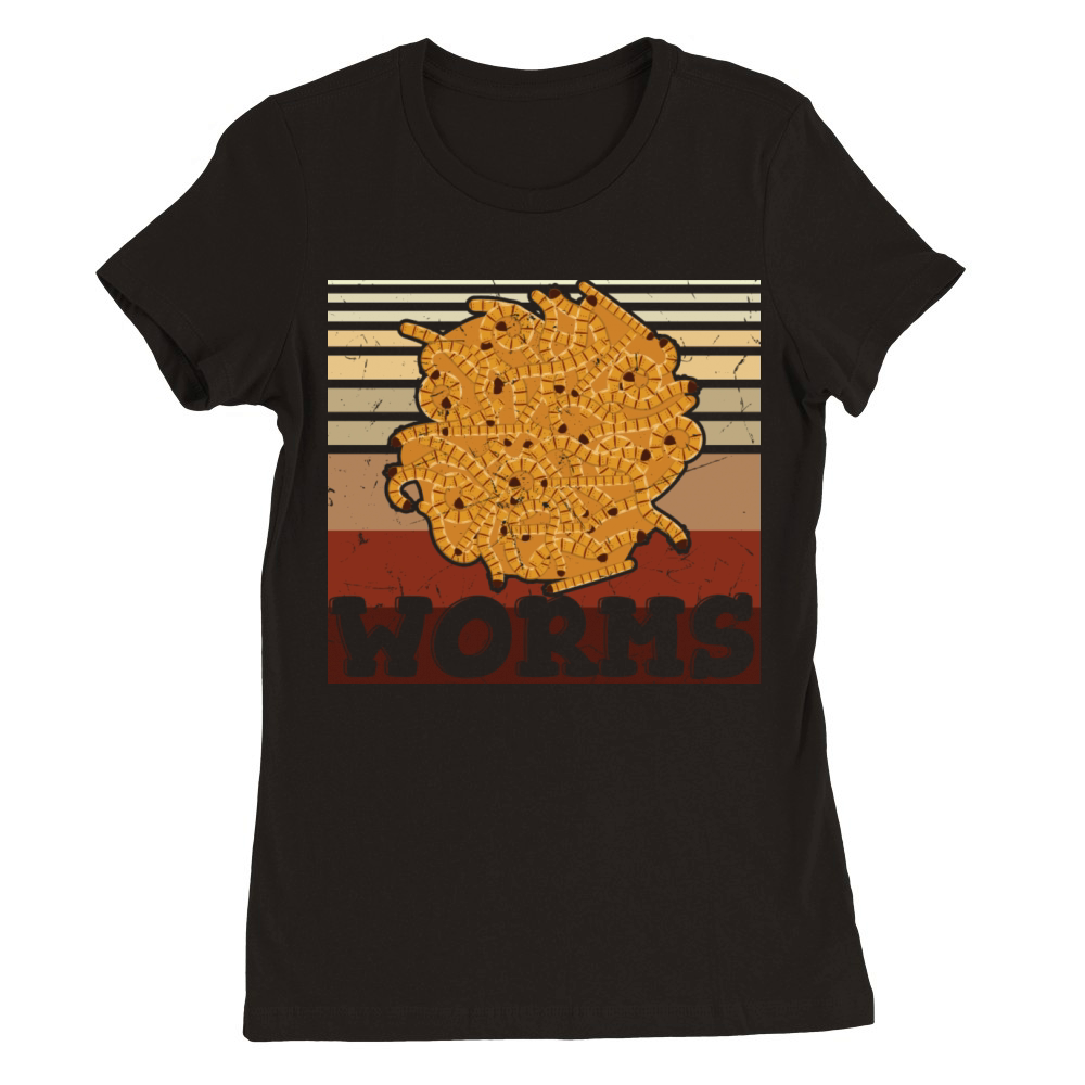 Vintage Worms Distressed Premium Womens Crewneck T-shirt