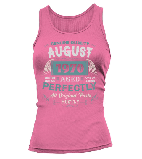 August 1970 Vintage Birthday Present Tank top Woman