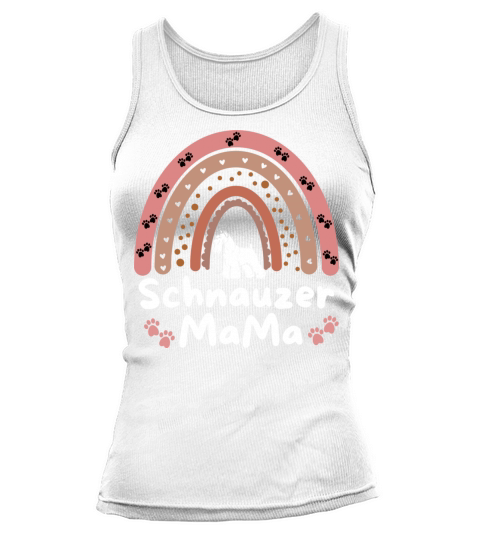 Rainbow Schnauzer Mom Tank top Woman
