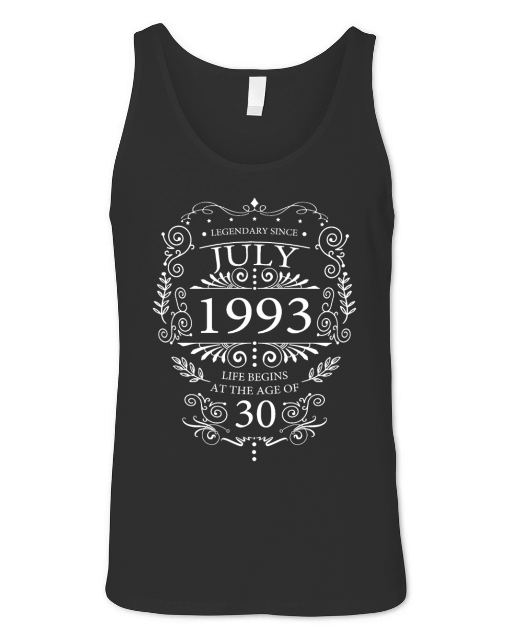 30th Birthday July 1993 Vintage Sayings Unisex Jersey Tank