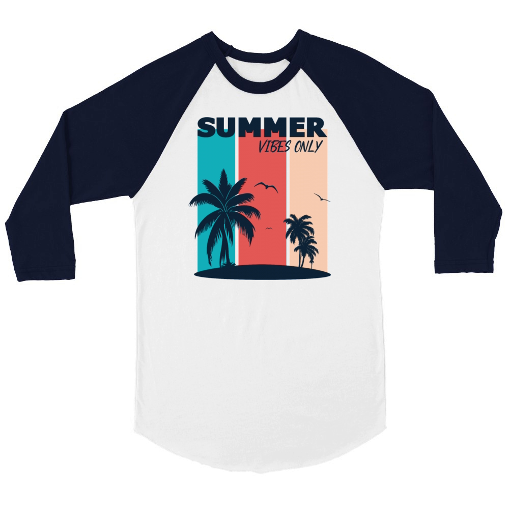 Summer vibes only Unisex ¾ sleeve Raglan T-shirt