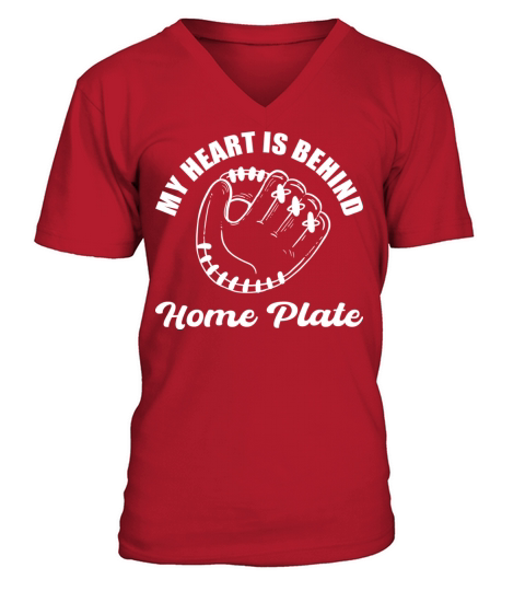 Behind Home Plate Baseball Coach Gift V-Neck T-shirt