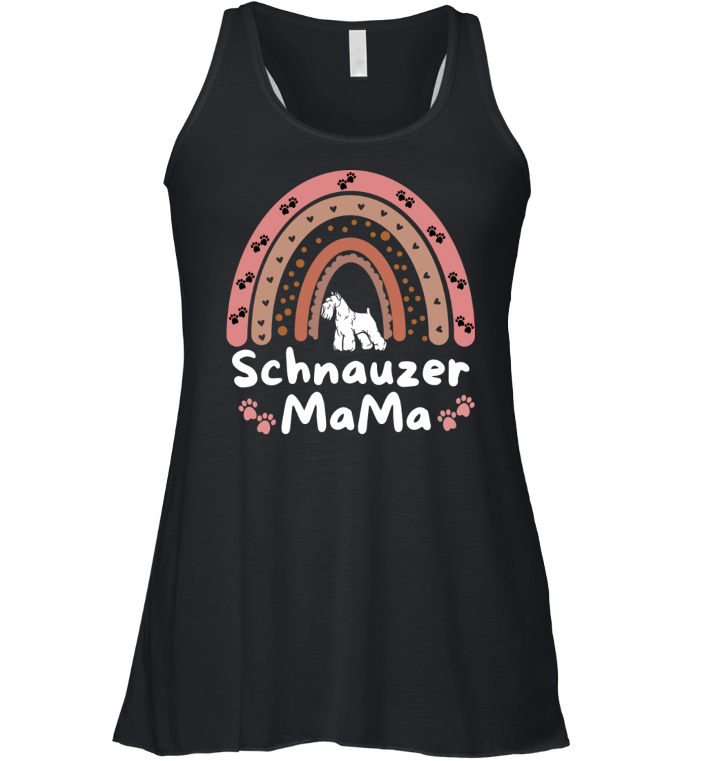 Rainbow Schnauzer Mom Women's Flowy Tank Top