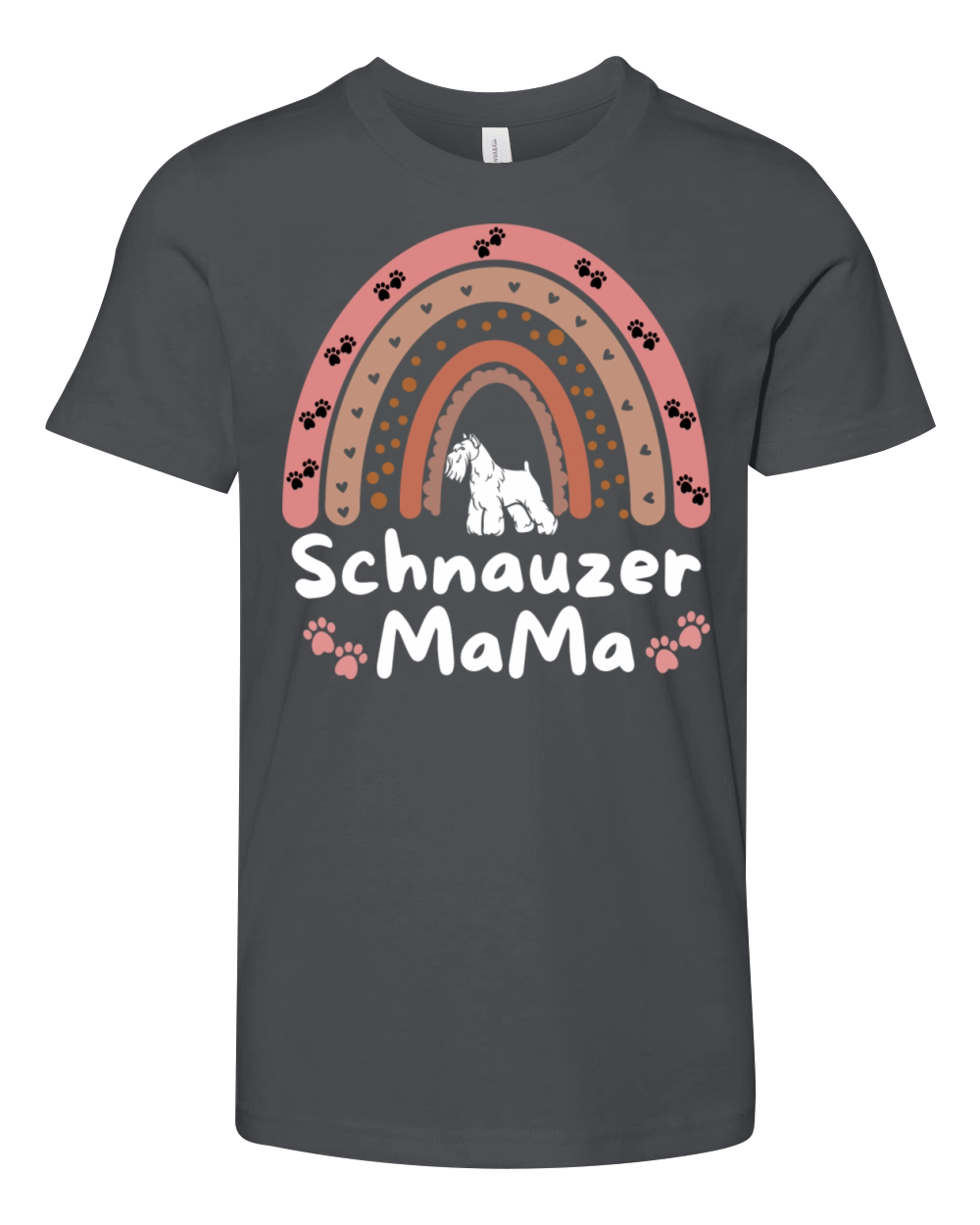 Rainbow Schnauzer Mom Youth Unisex Jersey Tee