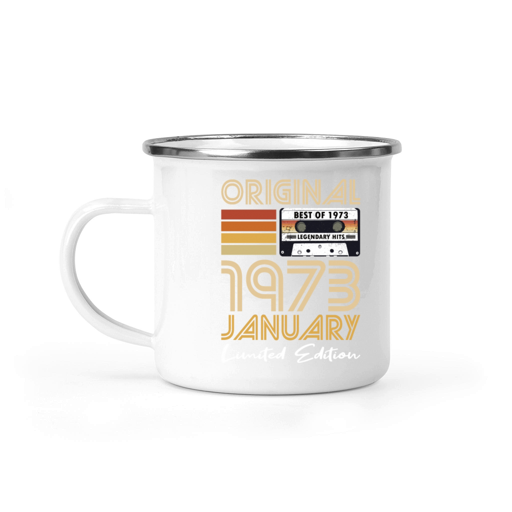 50th birthday january 1973 original 1973 Camping Mug