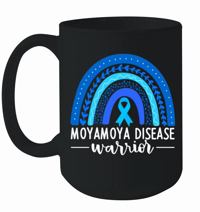 Moyamoya Awareness Blue Rainbow Boho Moyamoya Warr Ceramic Mug