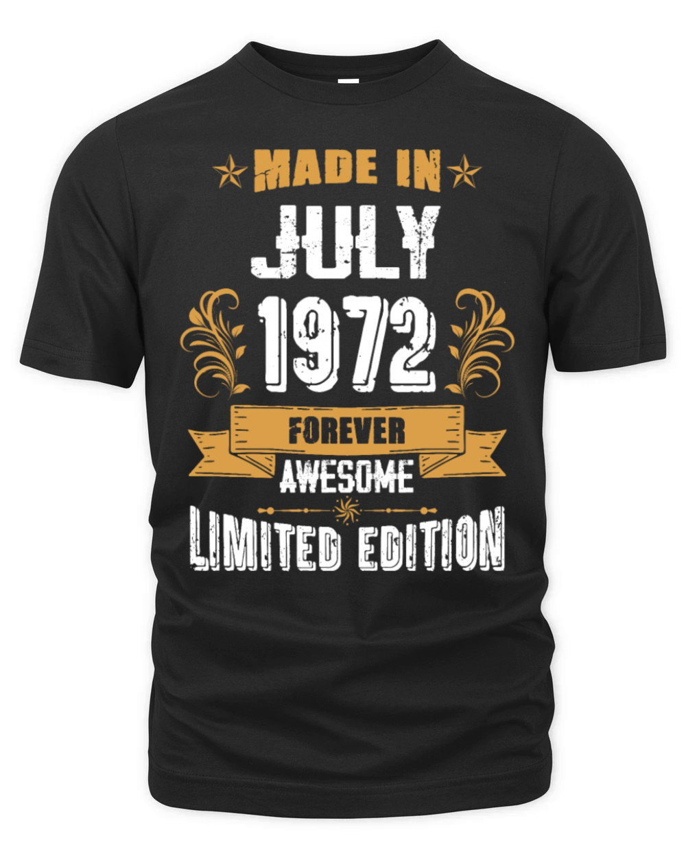 July 1972 Vintage Birthday Present Organic Unisex T-shirt