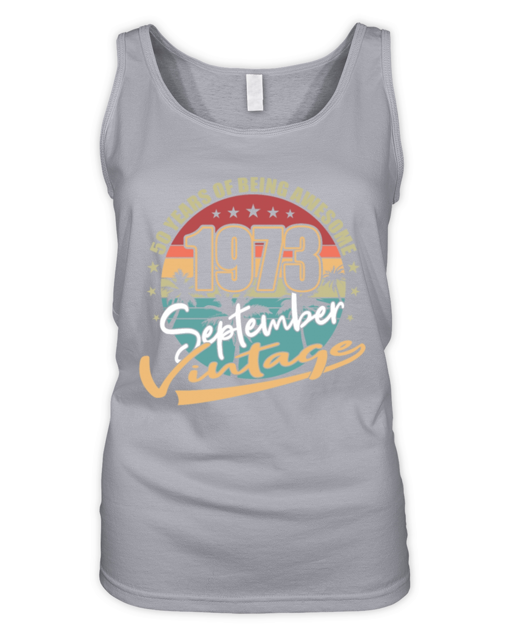 50th birthday september 1973 vintage 1973 Organic Women's Tank Top