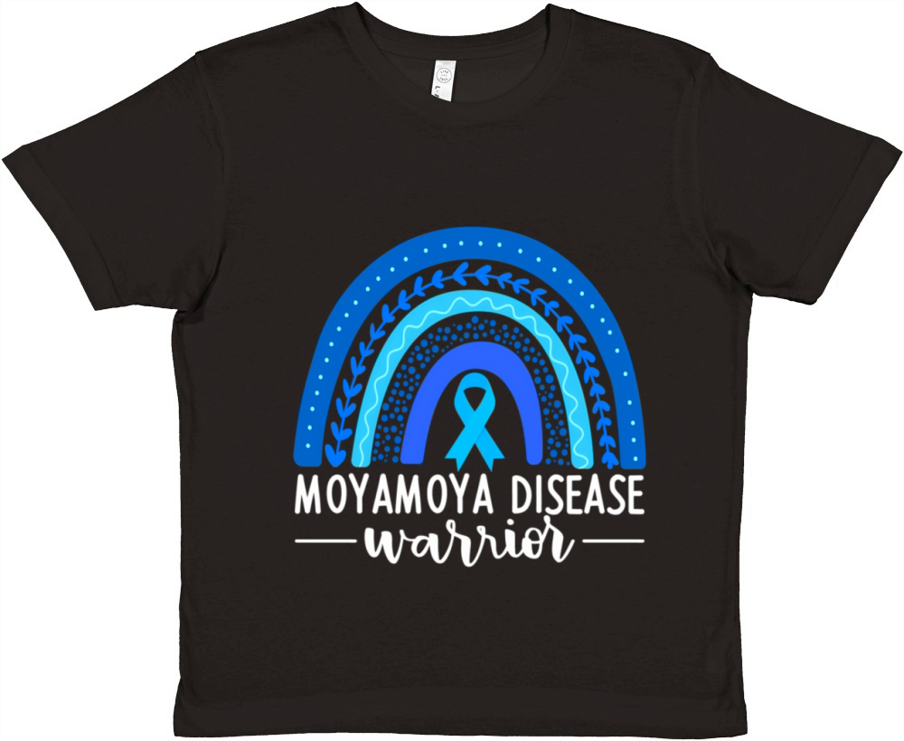 Moyamoya Awareness Blue Rainbow Boho Moyamoya Warr Premium Kids Crewneck T-shirt