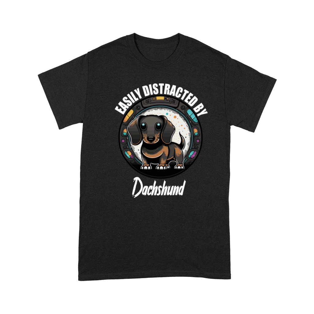 Easily Distracted By Dachshund Dog Mom Premium T-shirt