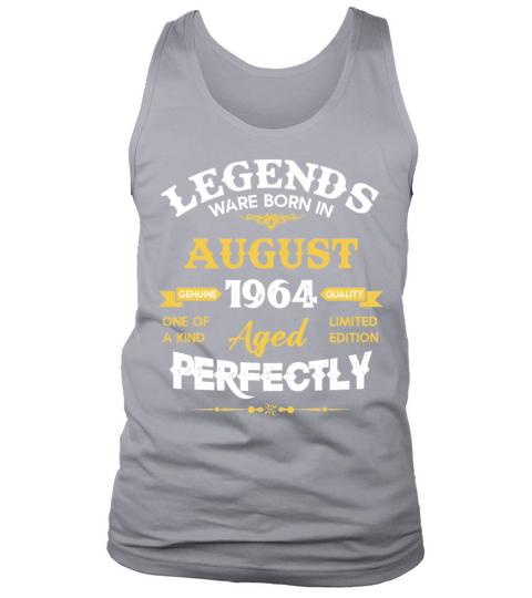 Vintage Aged To Perfection August 1964 Tank Top Unisex