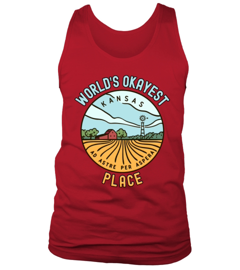 world s okayest kansas ad astra per aspera Tank Top Unisex