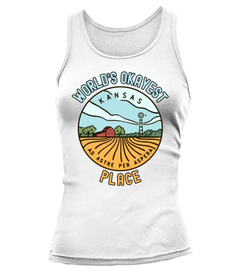 world s okayest kansas ad astra per aspera Tank top Woman