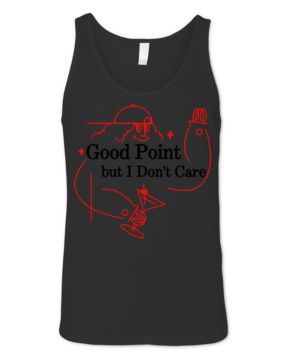 Good Point But I Dont Care Unisex Jersey Tank