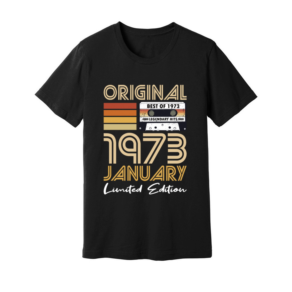 50th birthday january 1973 original 1973 Unisex Jersey Tee