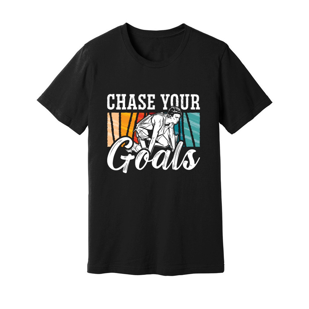 Track And Field Chase Your Goals Retro Sprinting Unisex Jersey Tee