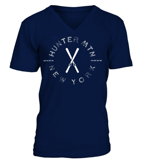 Hunter Mountain Ski Vintage V-Neck T-shirt