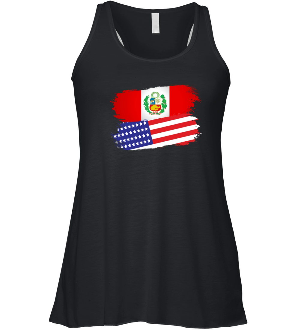 Peruvian American Flag Patriot Roots Women's Flowy Tank Top