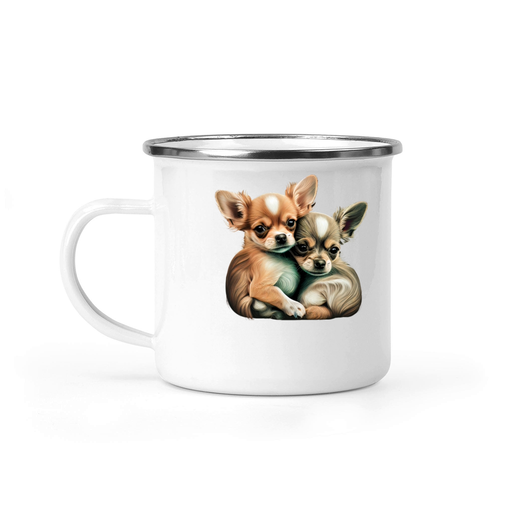 Chihuahua Puppys - Cute Dogs Little Love Heart Camping Mug
