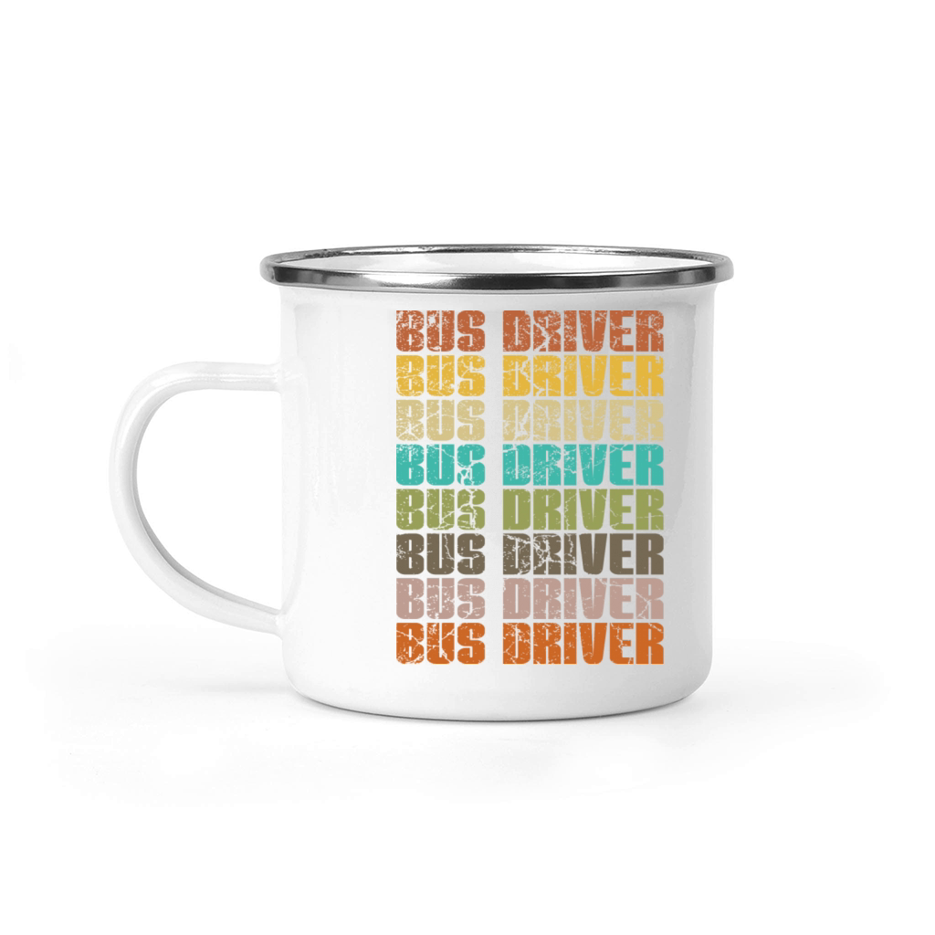 Retro School Bus Bus Driver Camping Mug