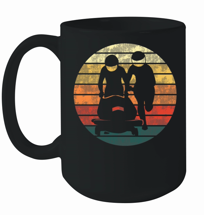 Bobsledder Bobsleigh Bobsledding Retro Gift Ceramic Mug