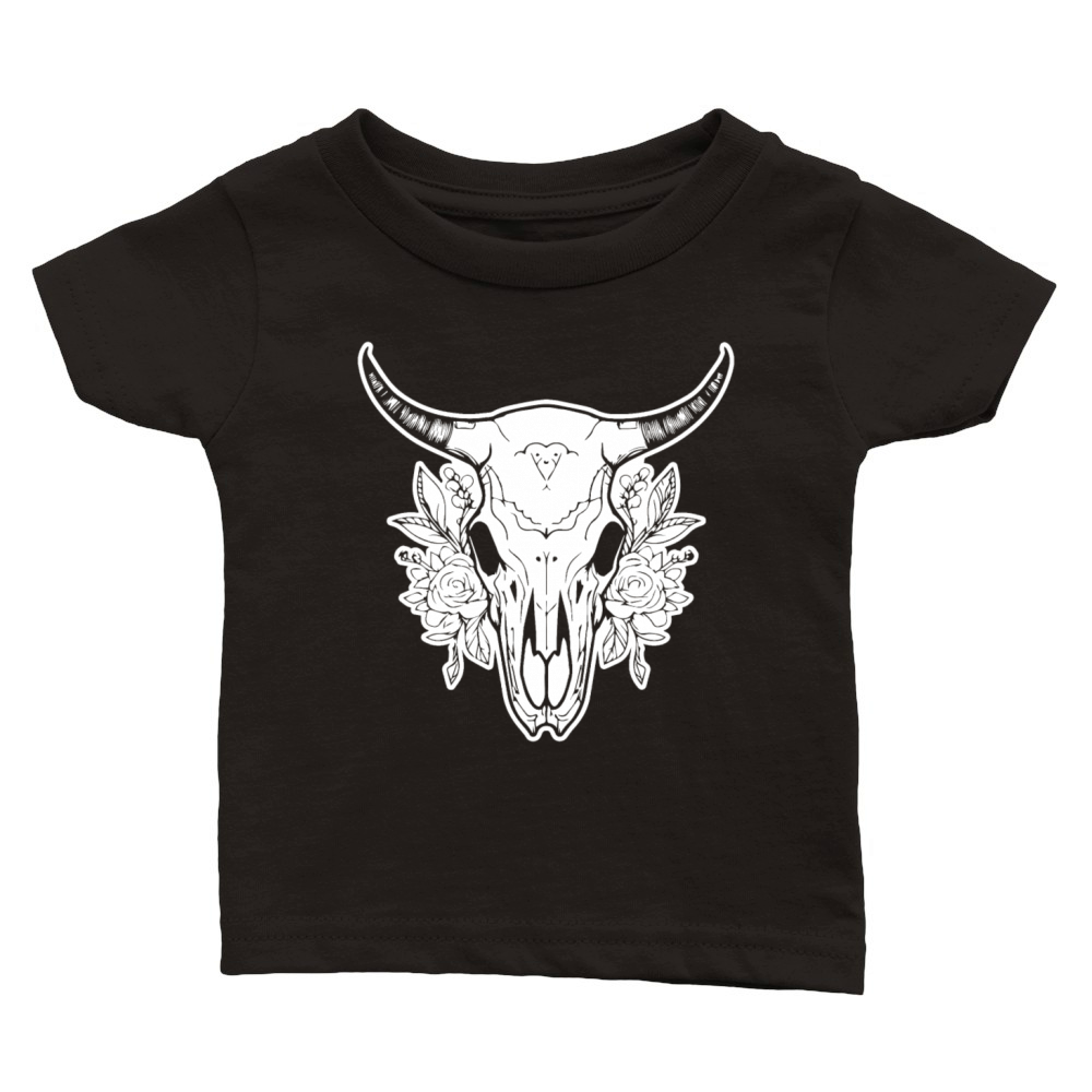Cow Skull Boho Classic Baby Crewneck T-shirt