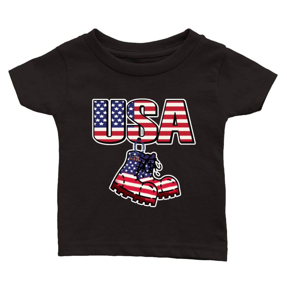 God bless America the land of the free Classic Baby Crewneck T-shirt