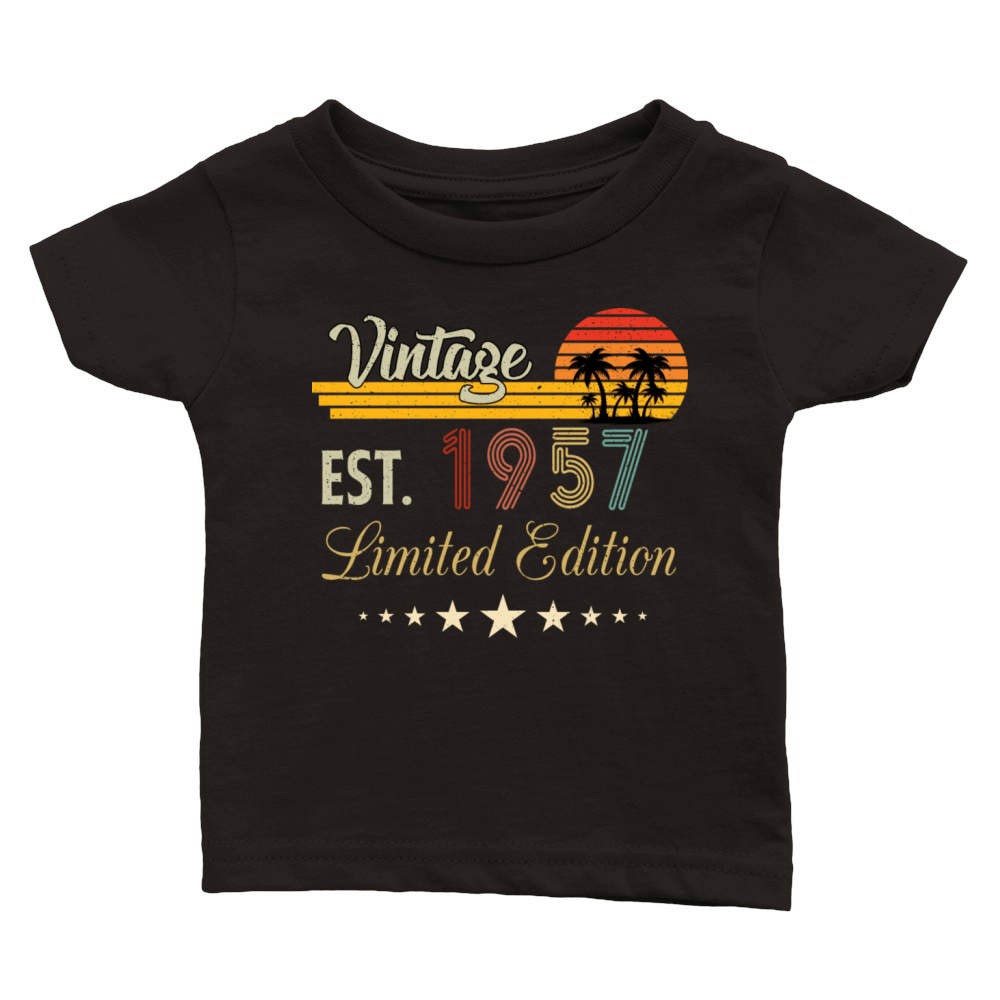 Vintage Est 1957 Limited Edition Birthday Classic Baby Crewneck T-shirt