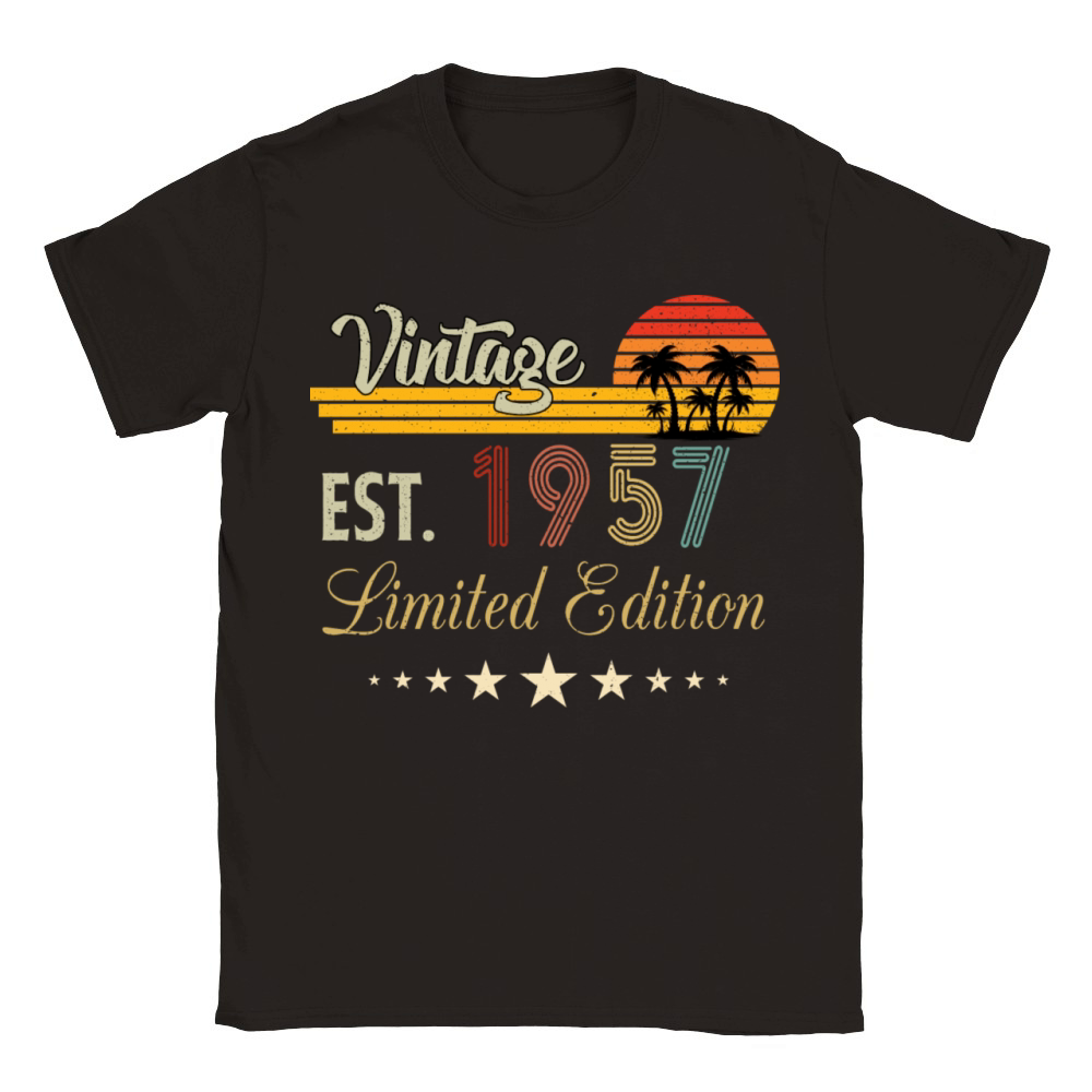 Vintage Est 1957 Limited Edition Birthday Classic Kids Crewneck T-shirt