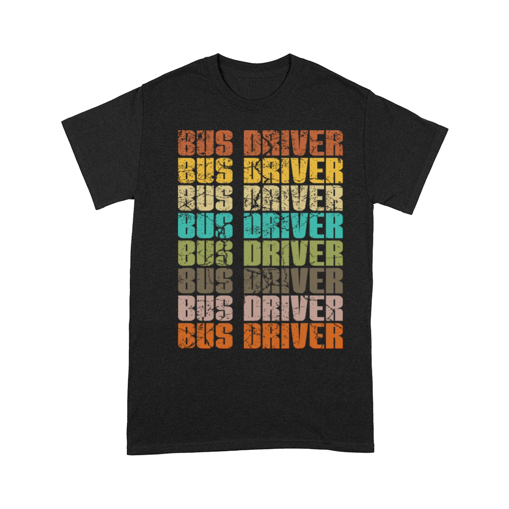 Retro School Bus Bus Driver Comfort T-shirt