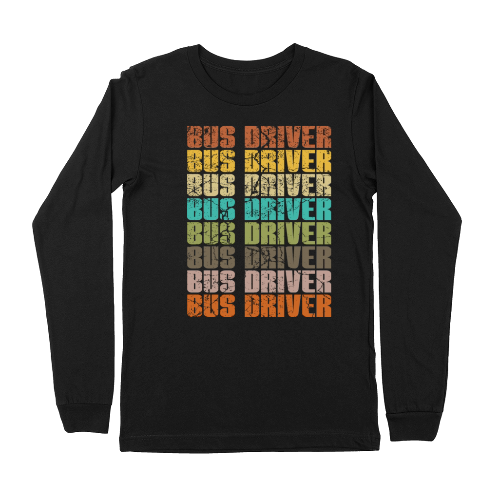Retro School Bus Bus Driver Premium Long Sleeve