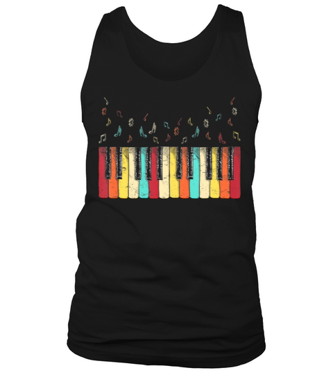 Vintage Retro Piano Keyboard Girls Piano Tank Top Unisex
