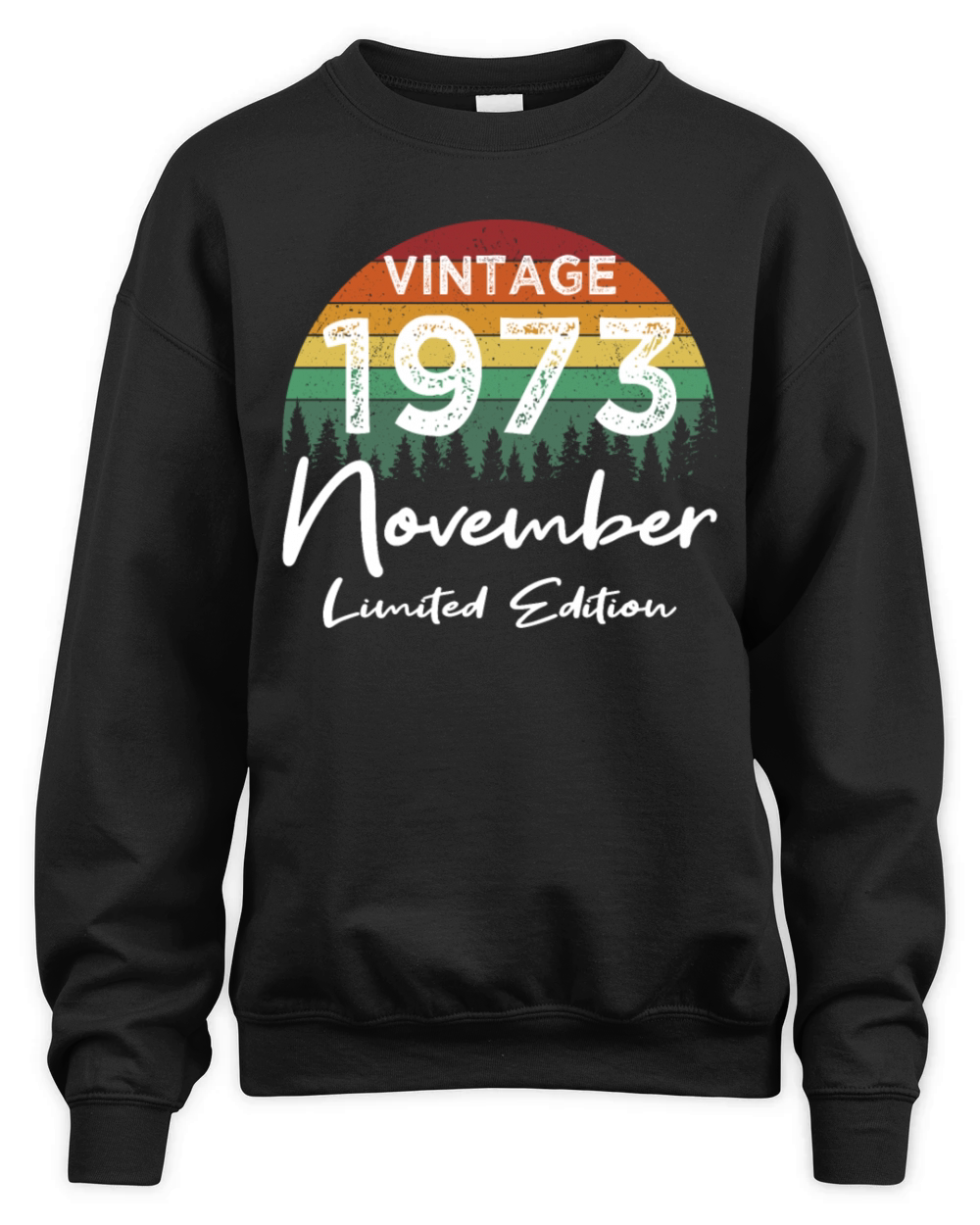 50th birthday november 1973 vintage 1973 Unisex Premium Crewneck Sweatshirt