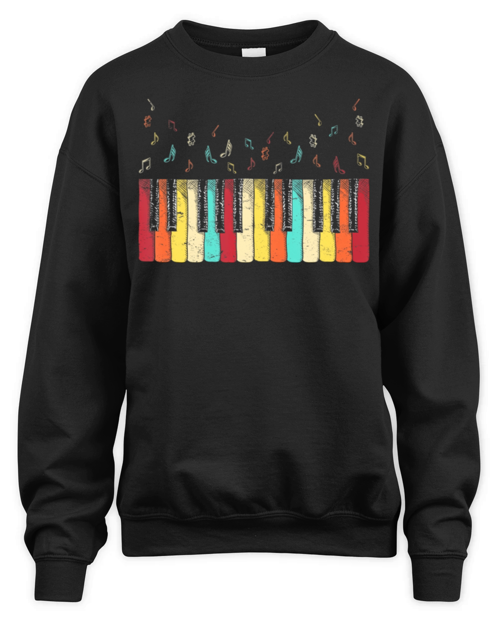 Vintage Retro Piano Keyboard Girls Piano Unisex Premium Crewneck Sweatshirt