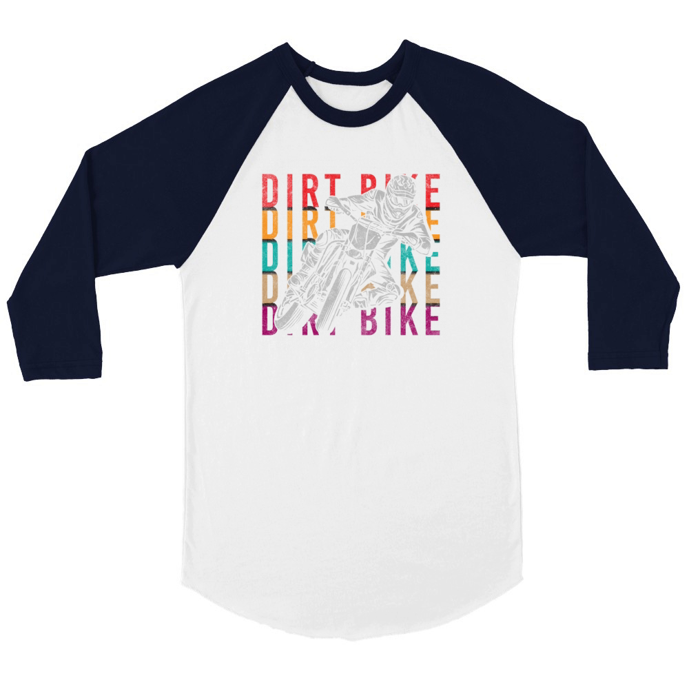 Dirt Bike Cycling Biking Unisex ¾ sleeve Raglan T-shirt