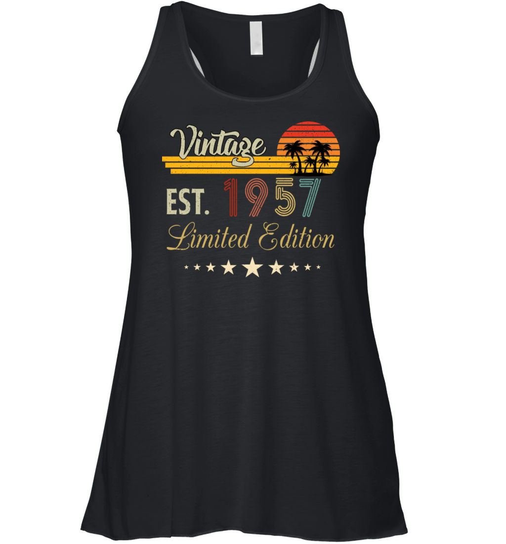 Vintage Est 1957 Limited Edition Birthday Women's Flowy Tank Top