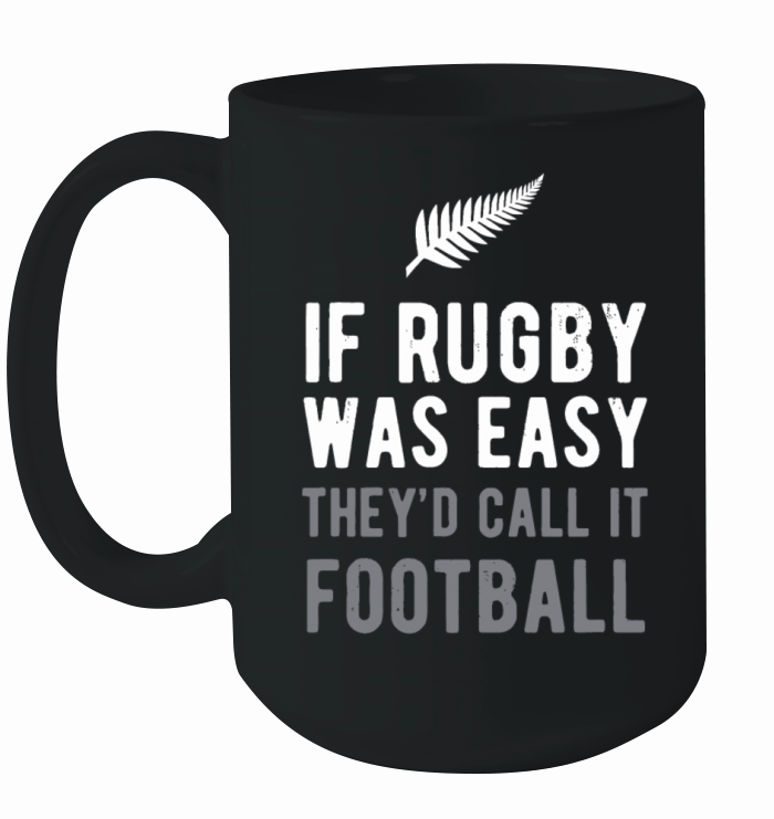 Funny Rugby Silver Fern Football New Zealand NZ Sp Ceramic Mug