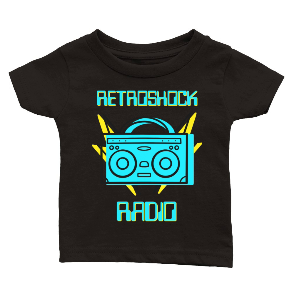 Retro Shock Radio Old School Music Classic Baby Crewneck T-shirt