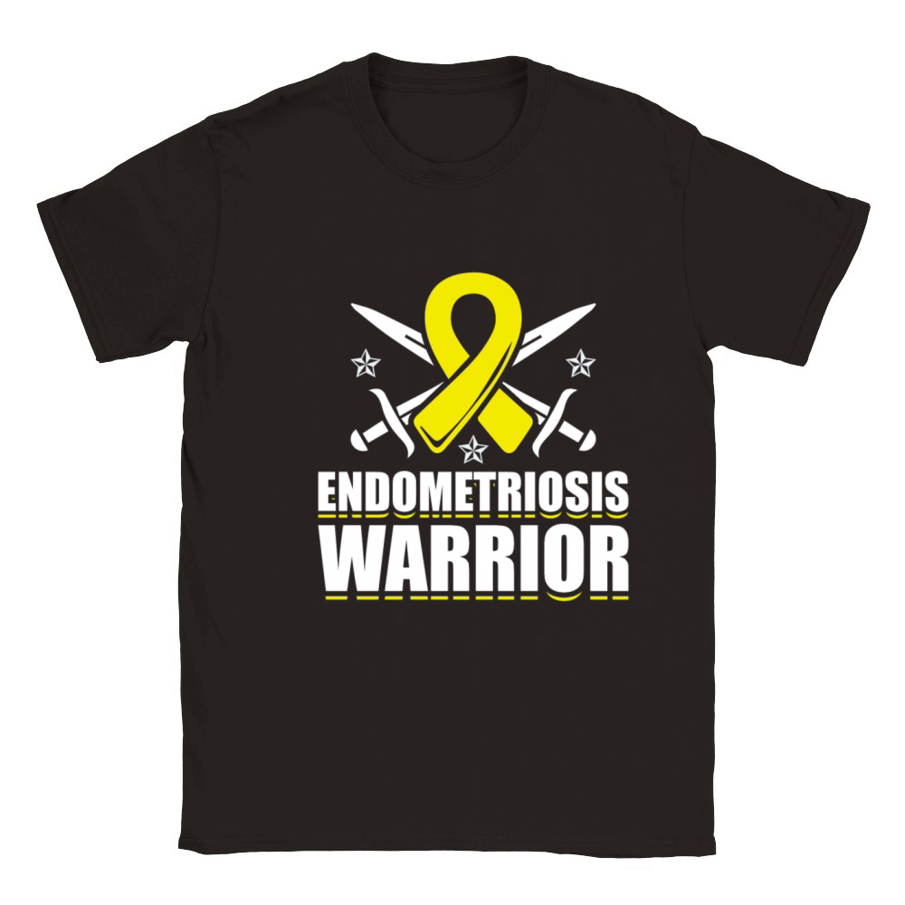 Endometriosis Warrior Endo Fighter Uterus Removal Classic Kids Crewneck T-shirt