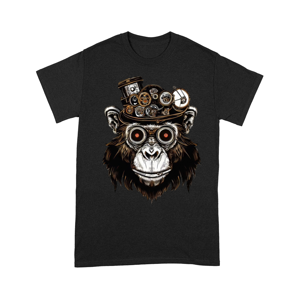 Steampunk Chimpanzee - Retrofuturistic Monkey Desi Comfort T-shirt