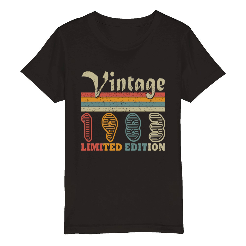 Vintage 1983 Original Organic Kids Crewneck T-shirt
