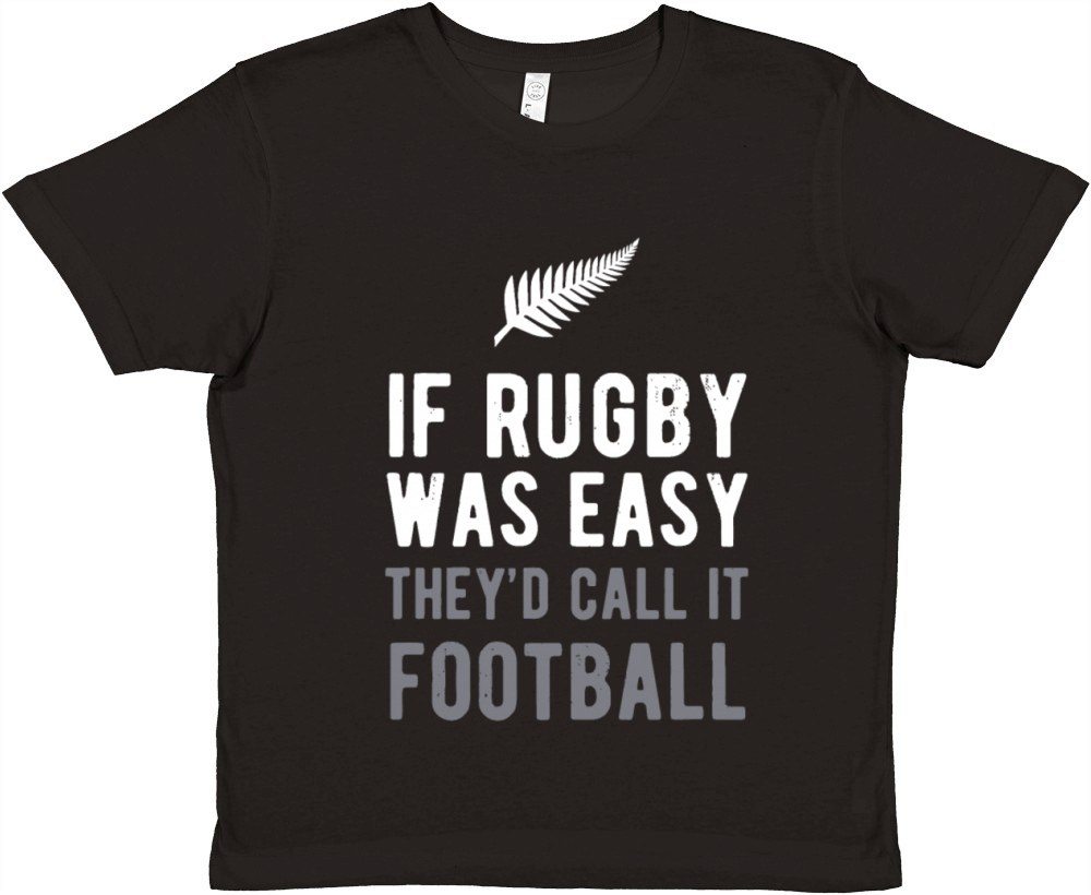 Funny Rugby Silver Fern Football New Zealand NZ Sp Premium Kids Crewneck T-shirt