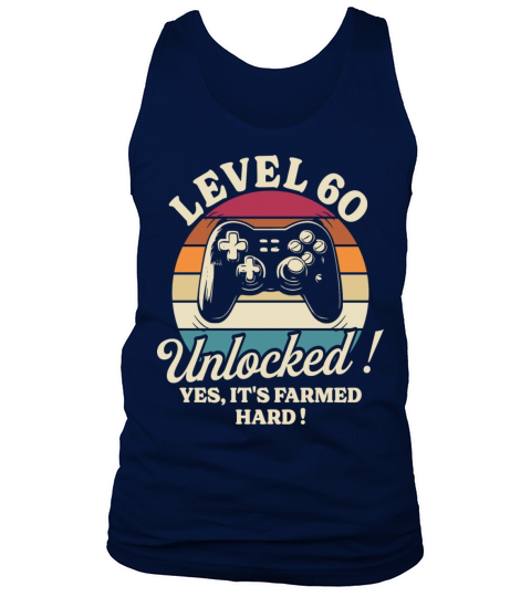 Geek Level 60 Unlocked 60th Birthday Gamer Tank Top Unisex
