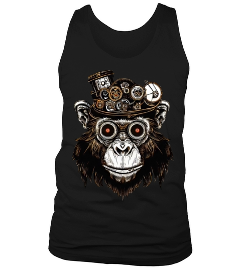 Steampunk Chimpanzee - Retrofuturistic Monkey Desi Tank Top Unisex