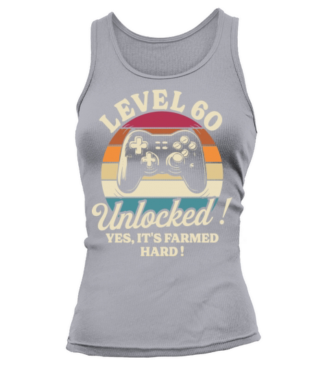 Geek Level 60 Unlocked 60th Birthday Gamer Tank top Woman