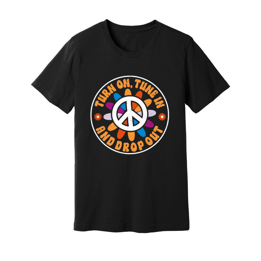 Hippie Quote Groovy Peace Unisex Jersey Tee