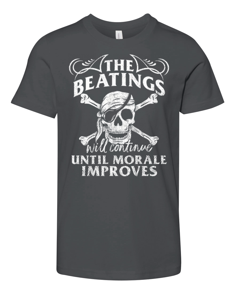 The Beatings Will Continue il Morale Improves Youth Unisex Jersey Tee